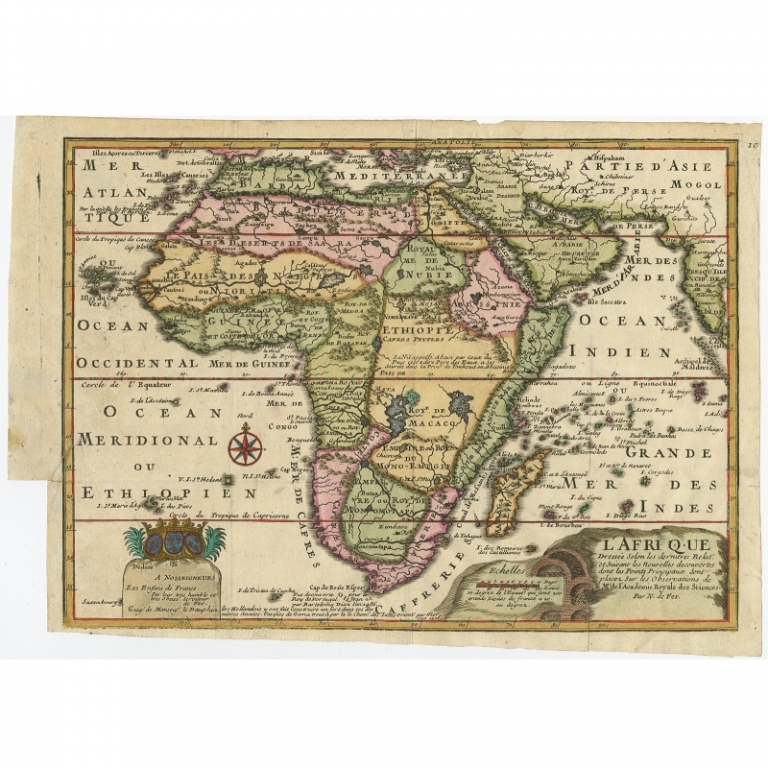Antique Map of Africa by De Fer (1717)