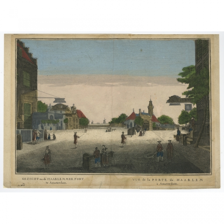 Antique Print of the 'Haarlemmer Poort' (c.1770)