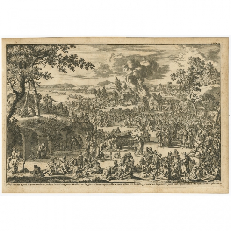Antique Print of Joseph with the Brothers by Goeree (1690)