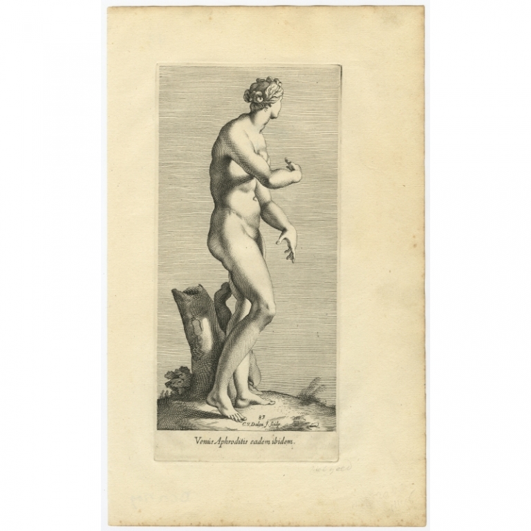 Antique Print of the Statue of Venus-Aphrodite in Rome by Van Dalen (1660)