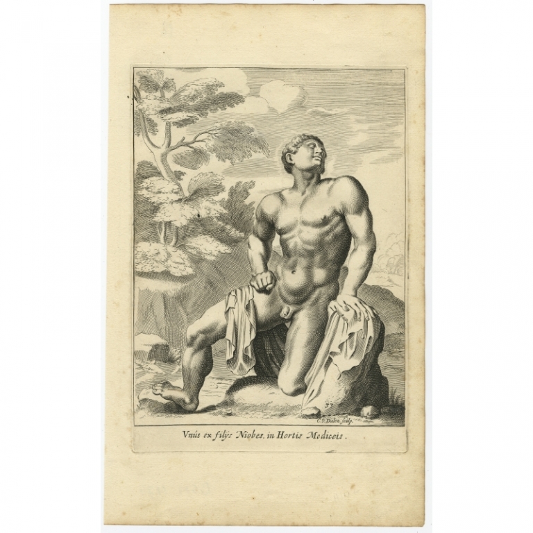 Antique Print of the Statue of Vnus by Van Dalen (1660)