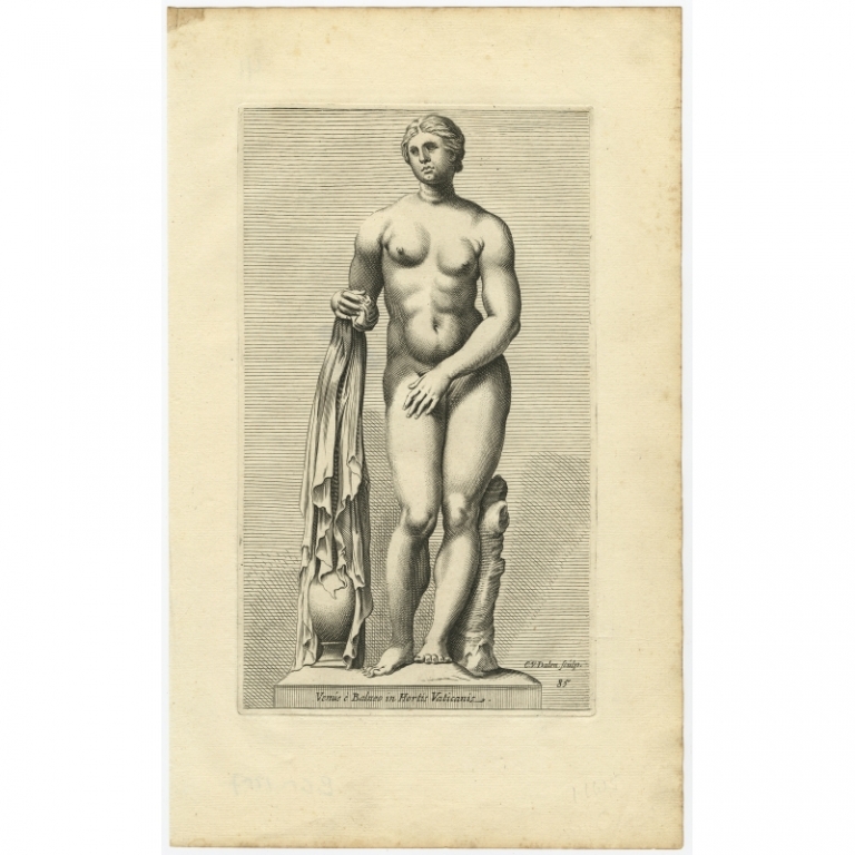 Antique Print of the Statue of Venus in Rome by Van Dalen (1660)