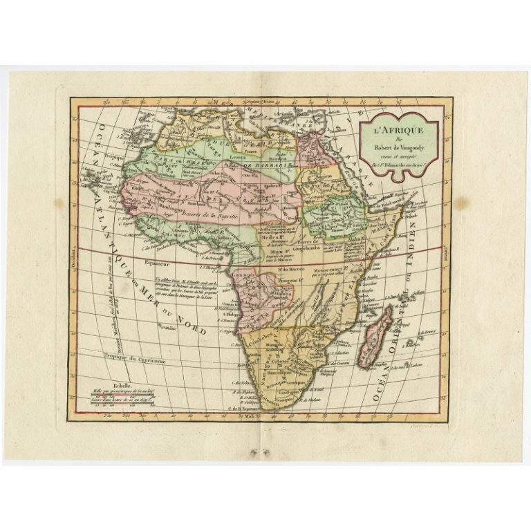 Antique Map of Africa by Delamarche (1806)
