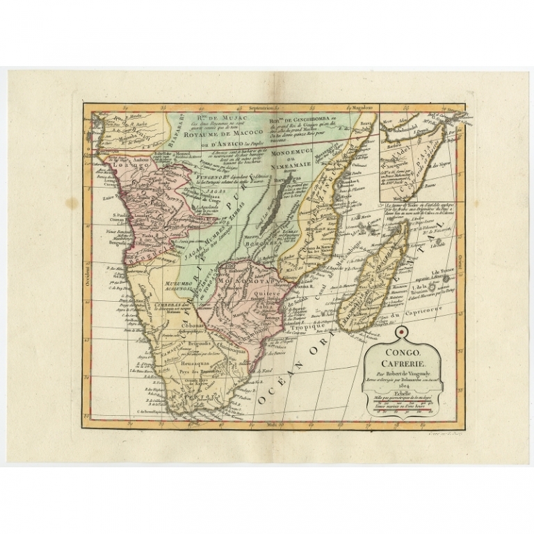 Antique Map of Southern Africa by Delamarche (1806)