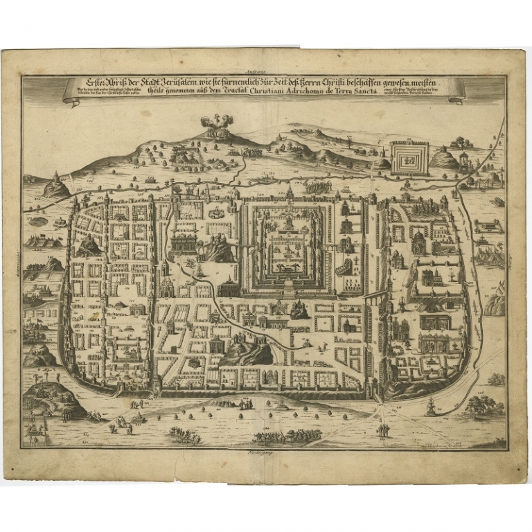 Antique Town Plan of Jerusalem (1708)