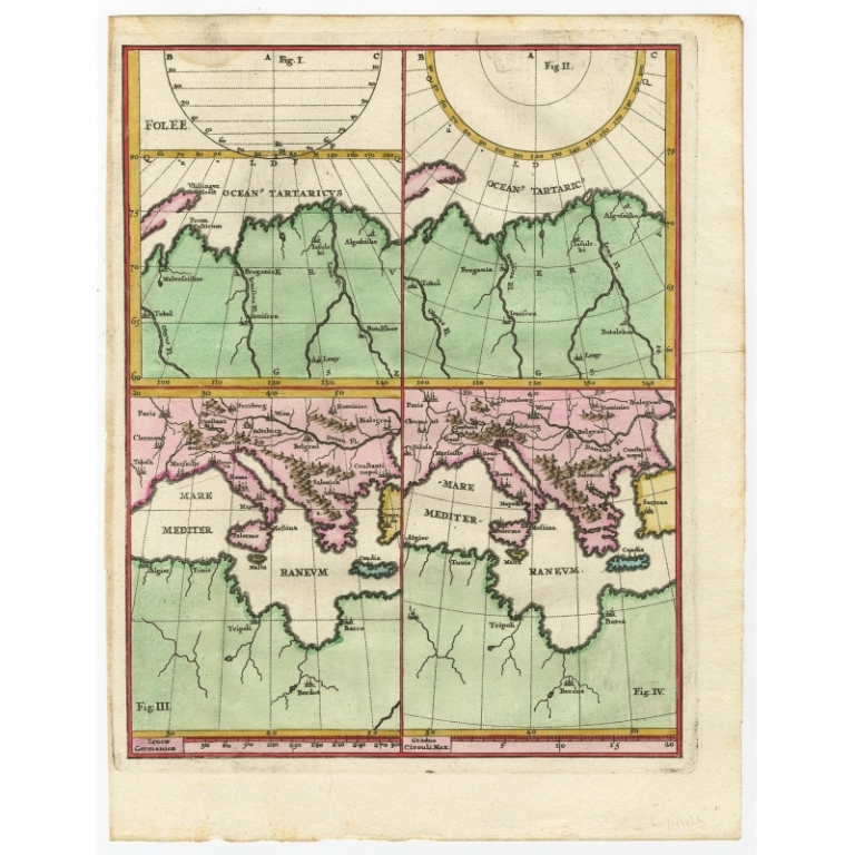 Antique Map of the Laptev Sea by Scherer (c.1700)