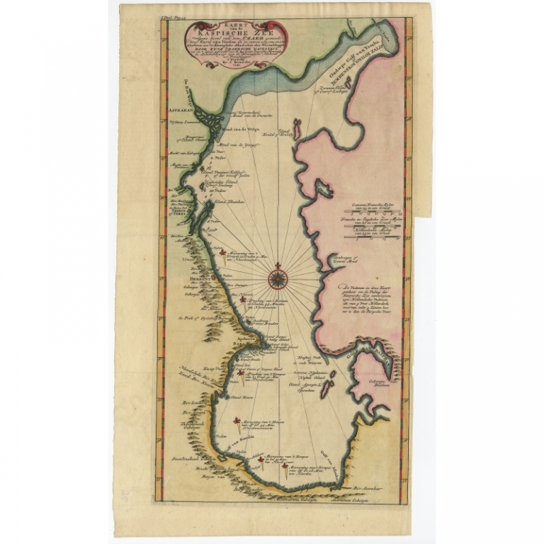 Antique Map of the Caspian Sea by De L'Isle (1742)