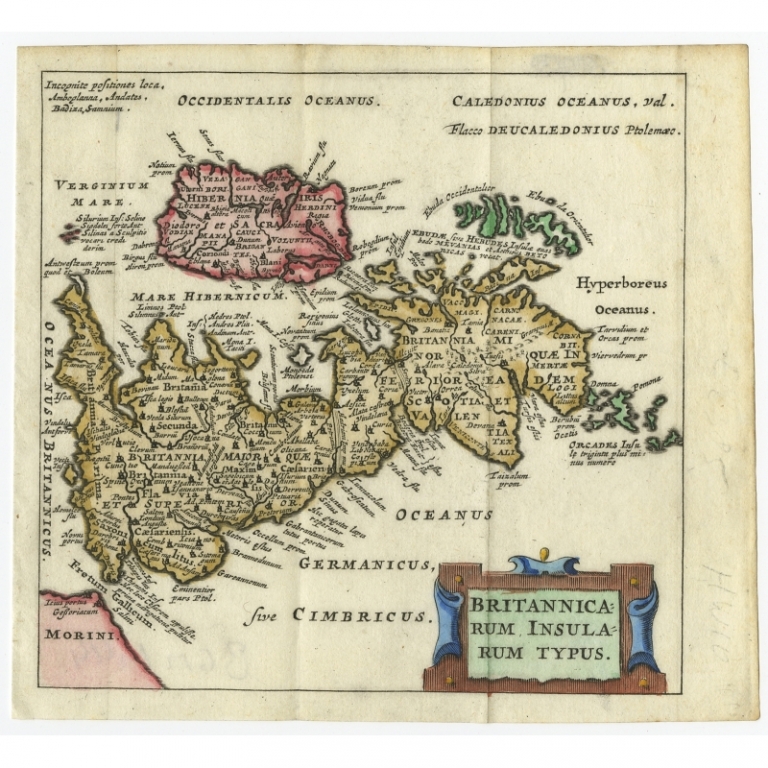 Antique Map of the British Isles by Cluver (1685)