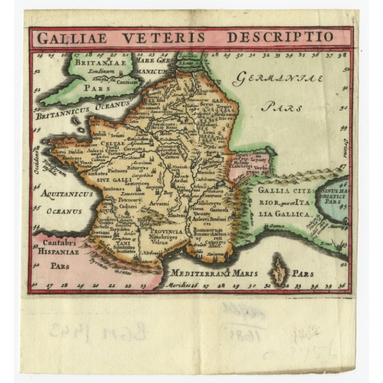 Antique Map of France by Cluver (1685)