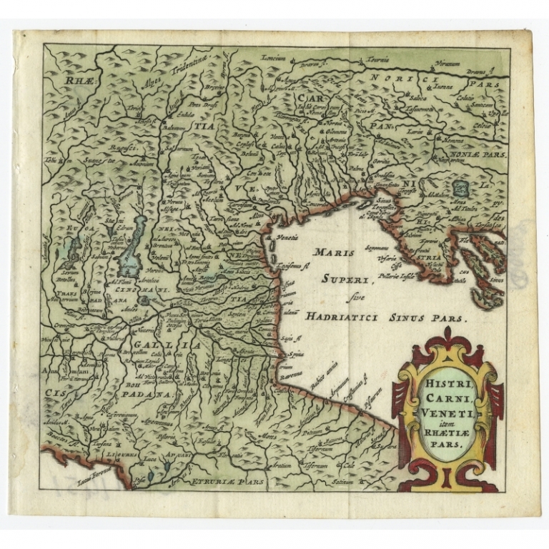 Antique Map of Northern Italy by Cluver (1685)