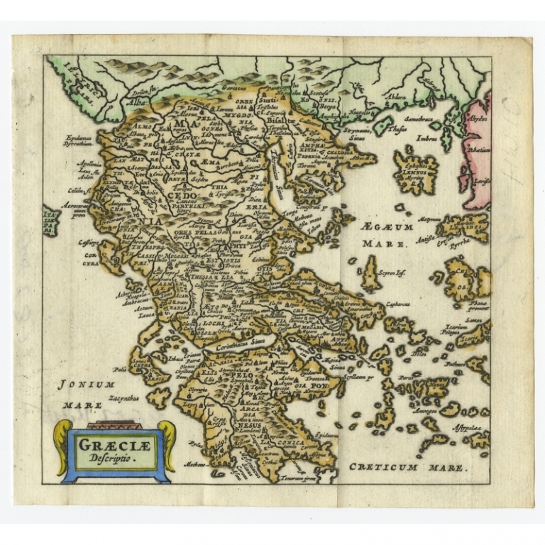 Antique Map of Greece by Cluver (1685)