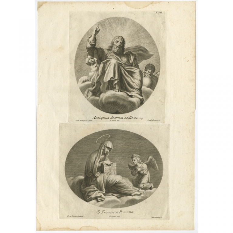 Antique Print of the 'Ancient of Days' by Gregory (1762)