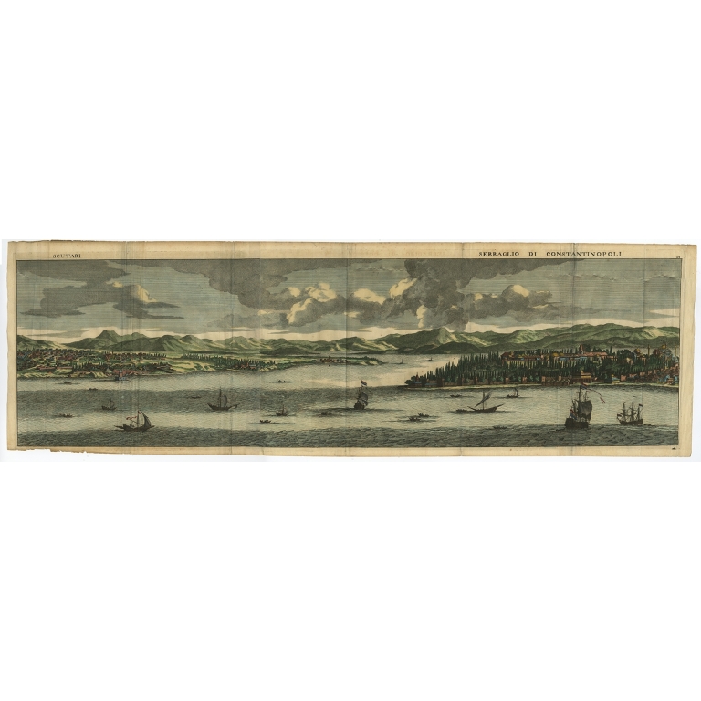 Antique Print of Constantinople by De Bruyn (1698)