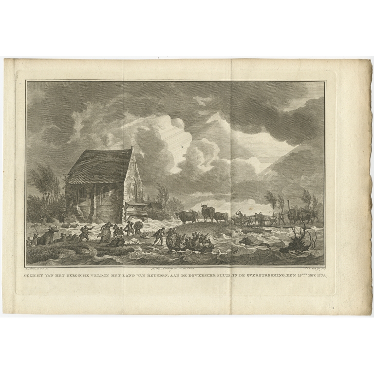 Gezicht van het Bergsche Veld, in het land van Heusden (..) - Van der Meer (1776)