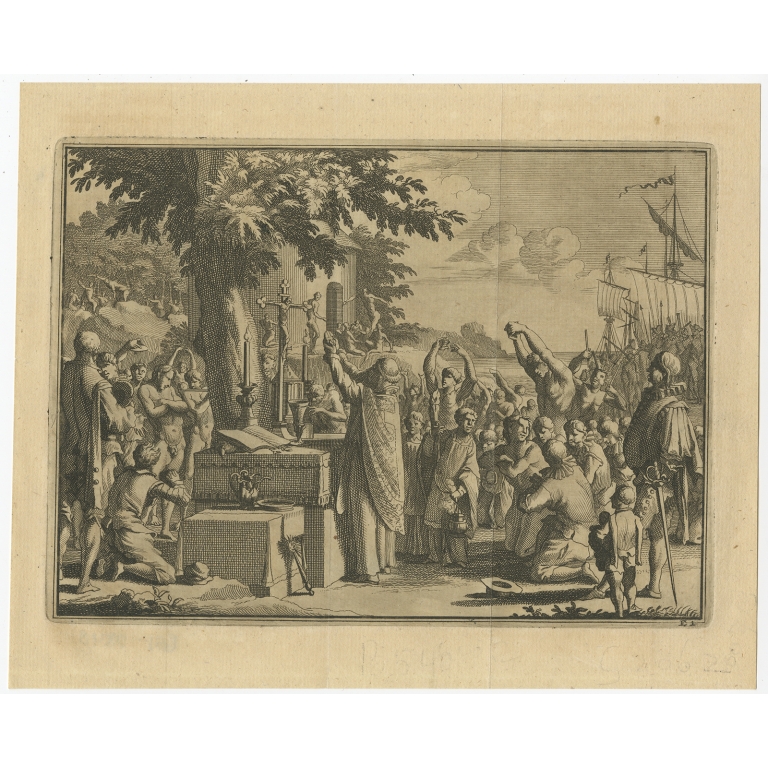 Untitled Print of a Religious Ceremony - Anonymous (c.1706)