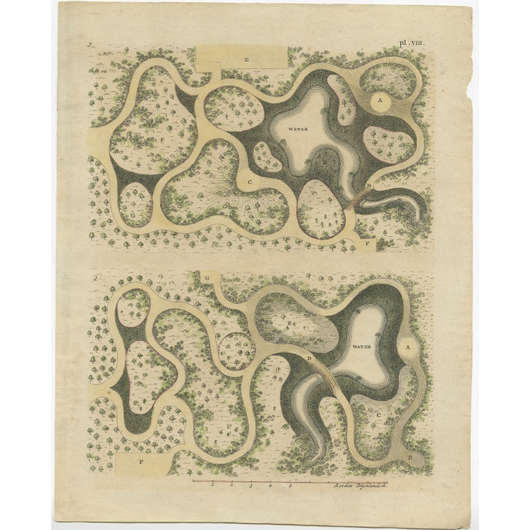 Untitled Print Garden Design (Pl. VIII) - Van Laar (1804)