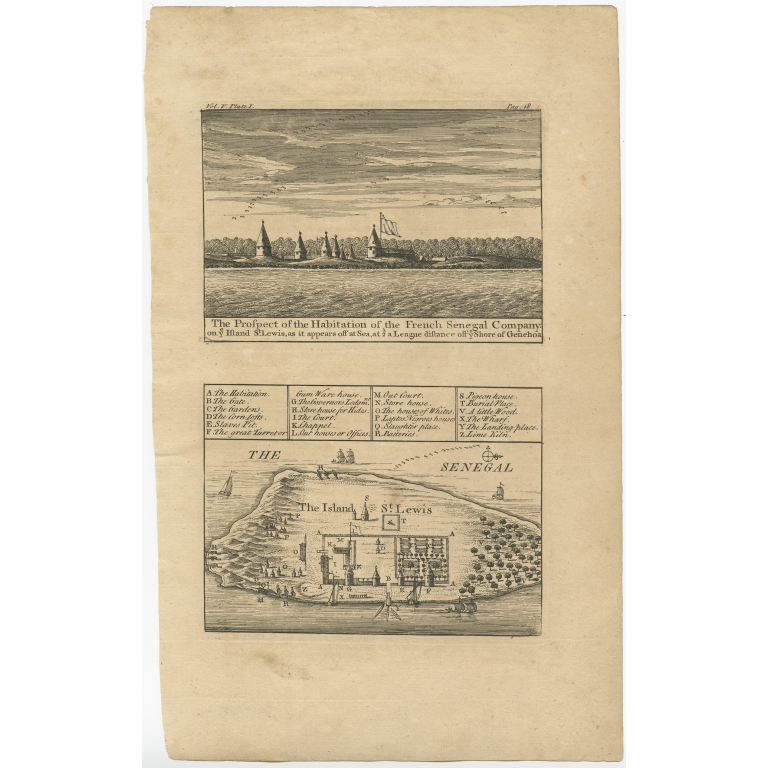 The Prospect of the Habitation of the French Senegal Company - Barbot (1746)