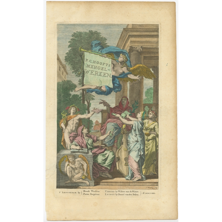 Frontispiece P.C. Hoofts Mengel-Werken - Lairesse (1704)