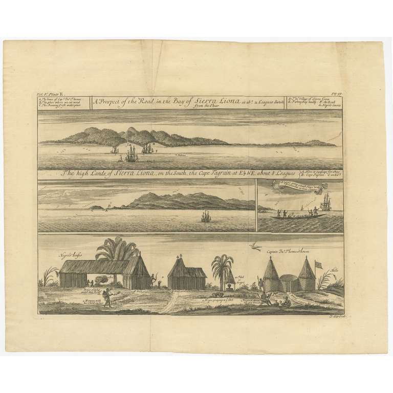 A Prospect of the Road in the Bay of Sierra Liona (..) - Kip (1732)