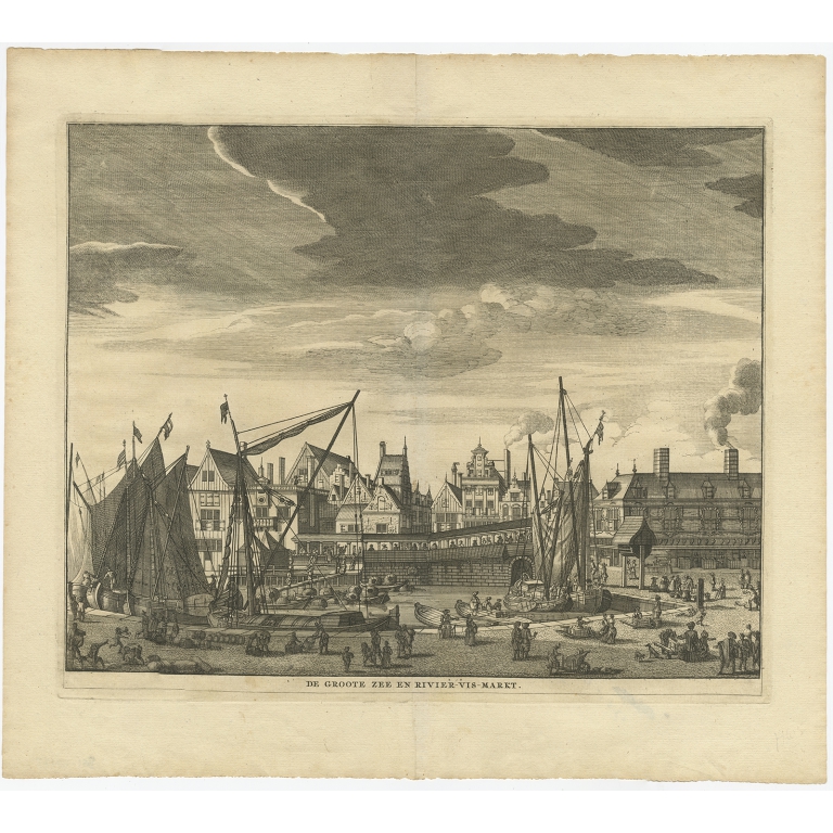 De Groote Zee en Rivier-Vis-Markt - Commelin (1726)