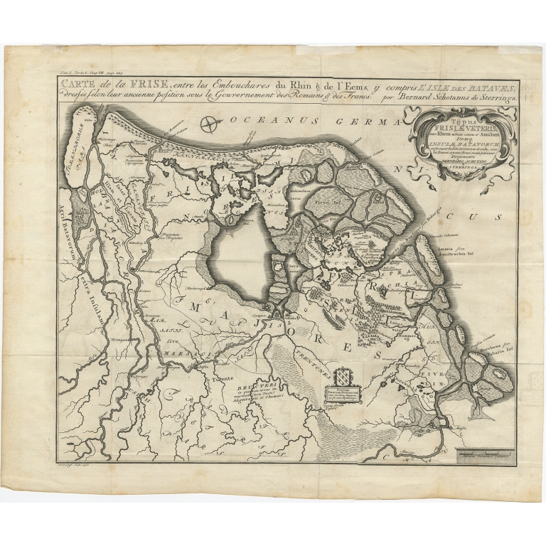 Carte de la Frise, entre les Embouchures du Rhin & de l'Eems - Klockhoff (1778)