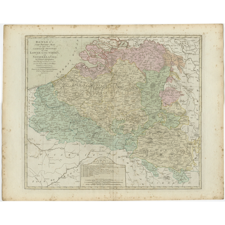 Bowles's New Pocket Map of the ten Catholick Provinces (..) - Bowles (c.1780)