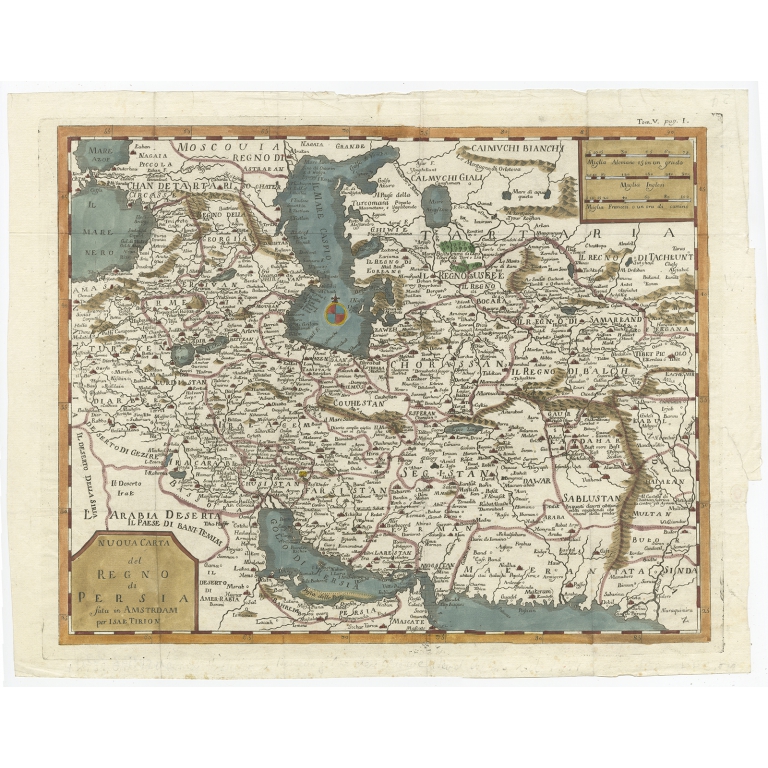 Nuova Carta del Regno di Persia - Tirion (c.1744)