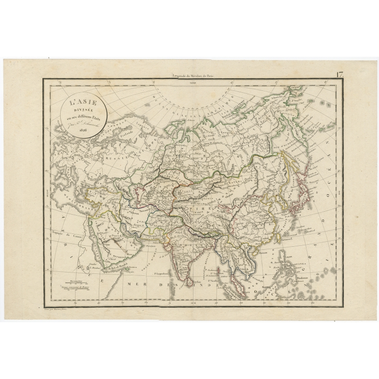 L'Asie divisée en ses différens Etats - Delamarche (1826)