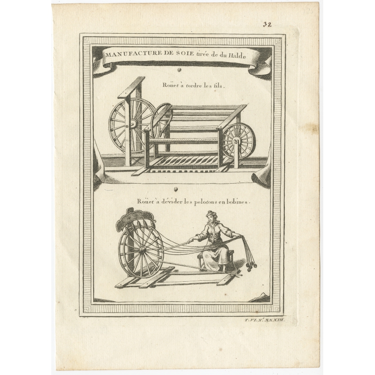 Manufacture du Soie tirée de du Halde (pl. 32) - Bellin (c.1750)