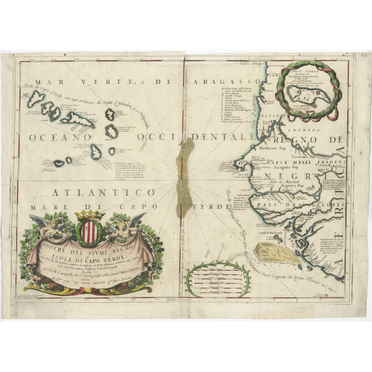 Bocche del Fivme Negro et Isole di Capo Verde - Coronelli (1690)