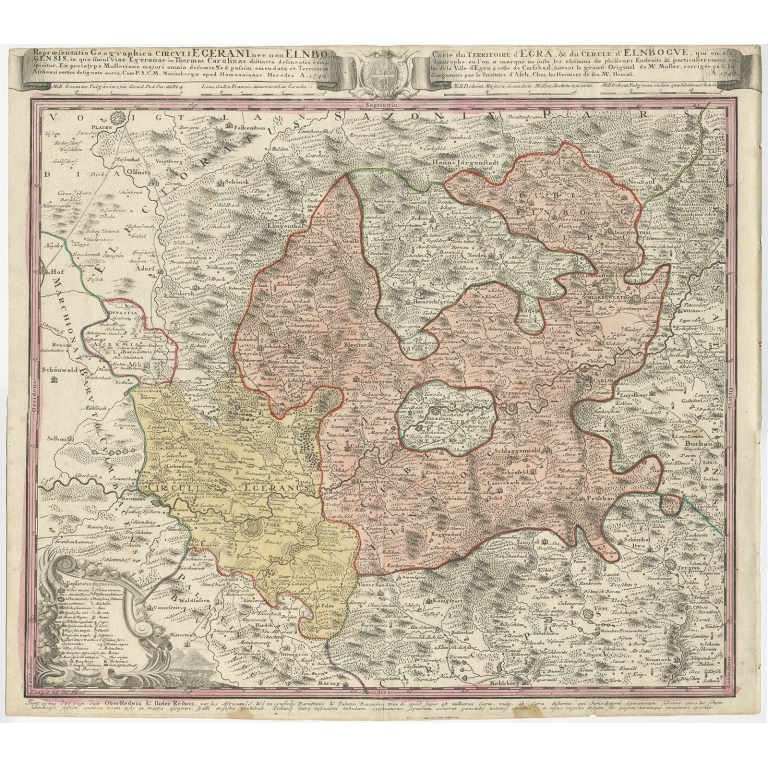 Carte du Territoire d'Egra (..) - Homann (1742)