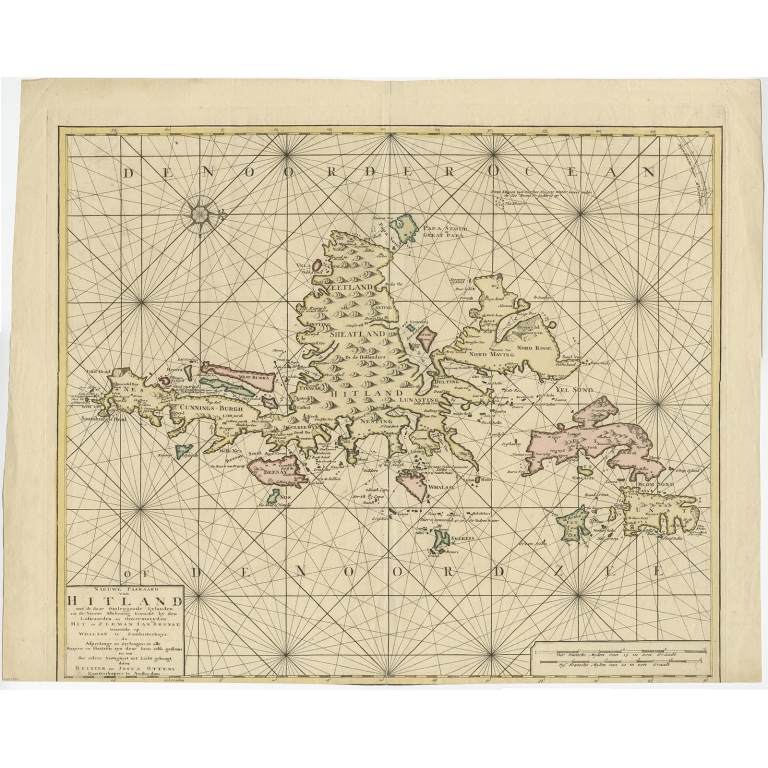 Nieuwe paskaard van Hitland (..) - Ottens (c.1745)