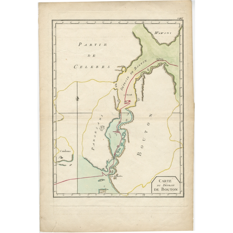 Carte du Detroit de Bouton - Philippe (1787)