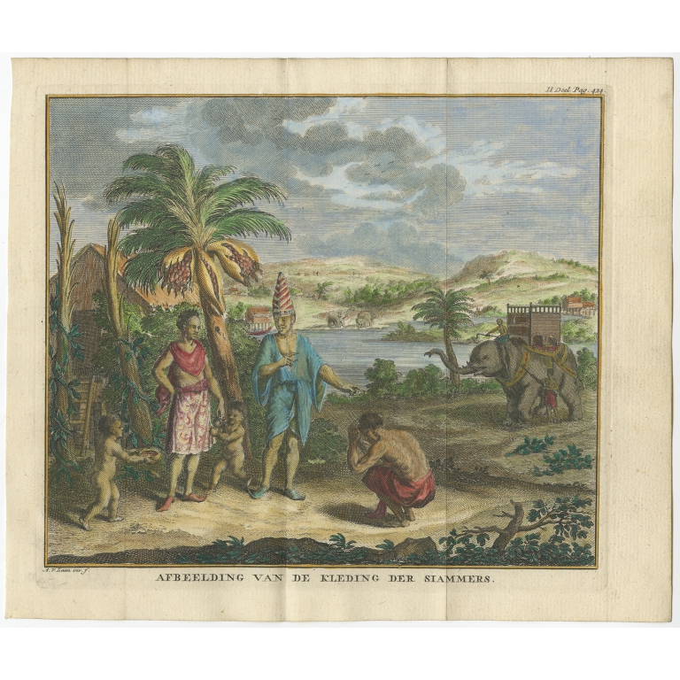 Afbeelding van de Kleding der Siammers - Laan (1739)