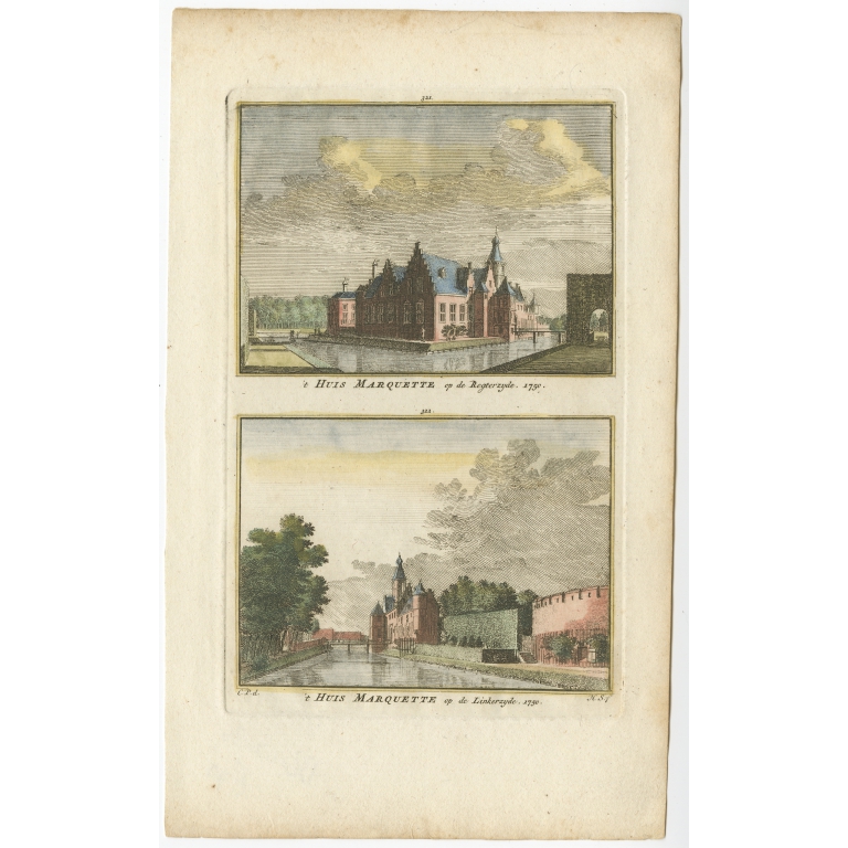 't Huis Marquette op de Regterzijde 1750 (..) - Spilman (c.1750)