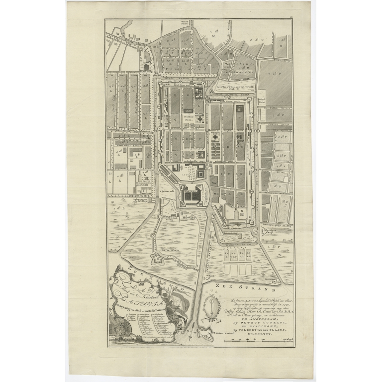 Plan der Stad en 't Kasteel Batavia - Van Krevelt (1780)