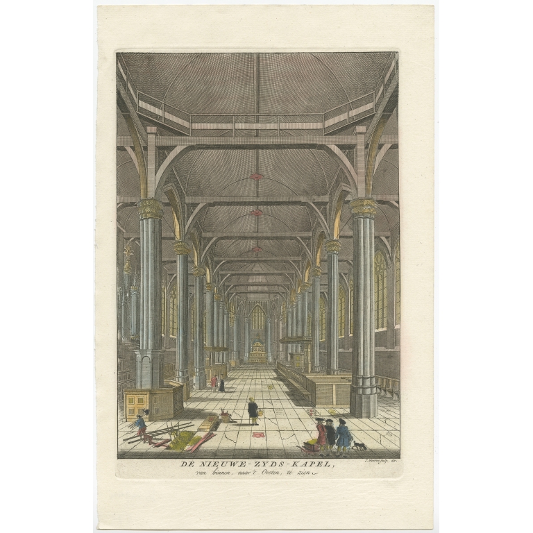 De Nieuwe-Zyds-Kapel van binnen, naar 't Oosten, te zien II - Goeree (1765)