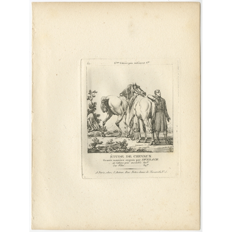 Pl.61 Horse Etching - Swébach (c.1820)