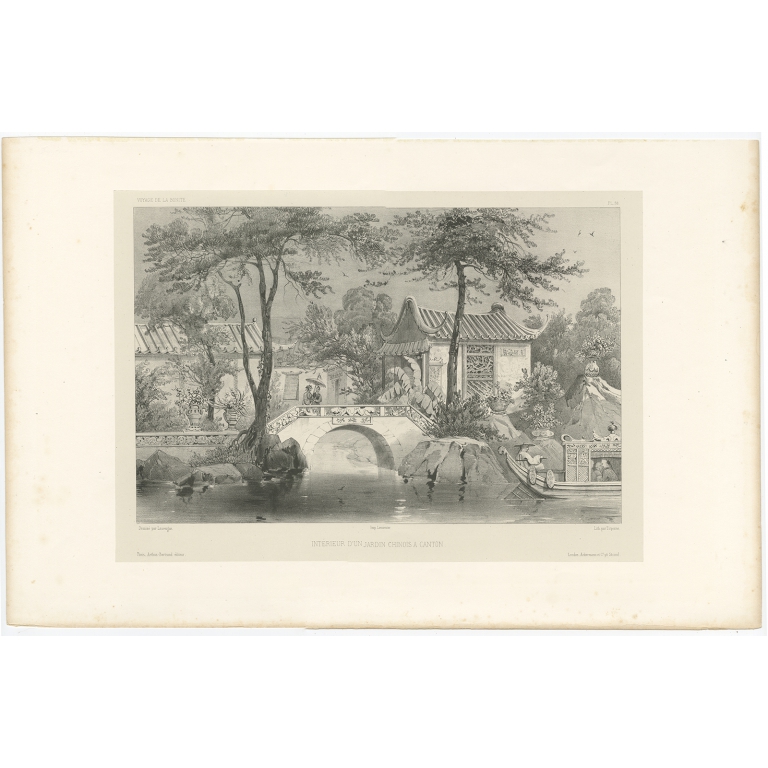 Intérieur d'un jardin Chinois a Canton - Vaillant (c.1850)