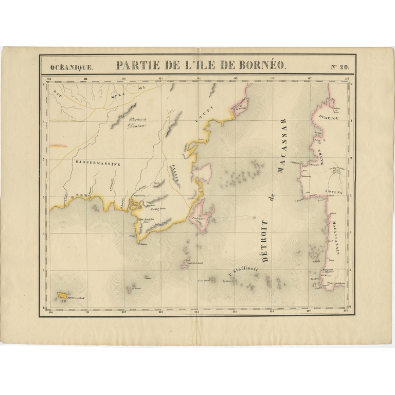 No. 20 Partie de l'Ile de Bornéo - Vandermaelen (c.1825)