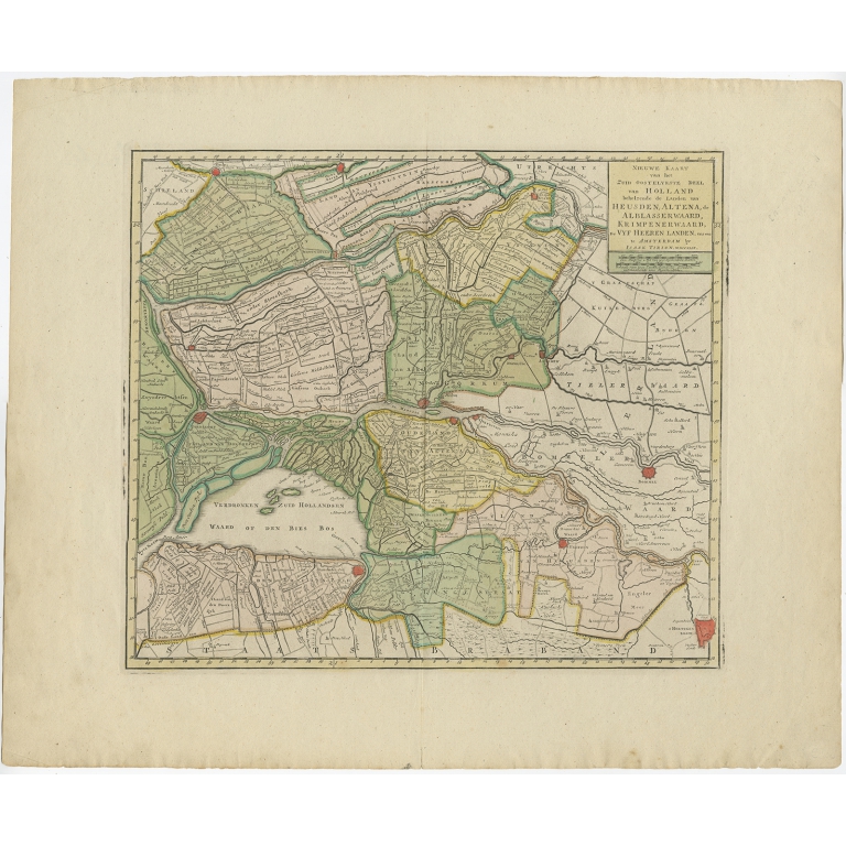 Nieuwe Kaart van het Zuid Oostelykste deel van Holland (..) - Tirion (1749)