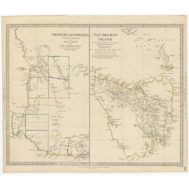 Western Australia & Van-Diemen Island - Walker (1833)