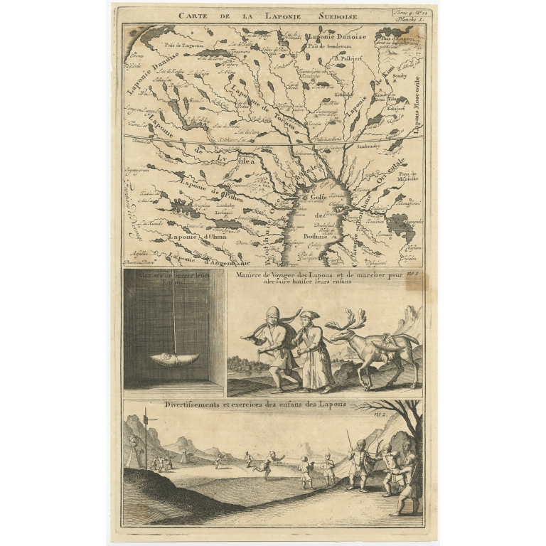 Carte de la Laponie Suedoise (..) - Chatelain (1714)