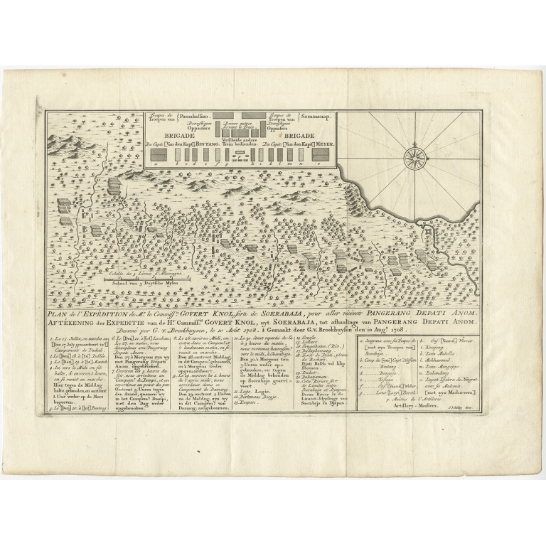 Aftekening der Expeditie van de Hr. Commissaris Govert Knol uyt Soerabaja (..) - Van Schley (c.1750)