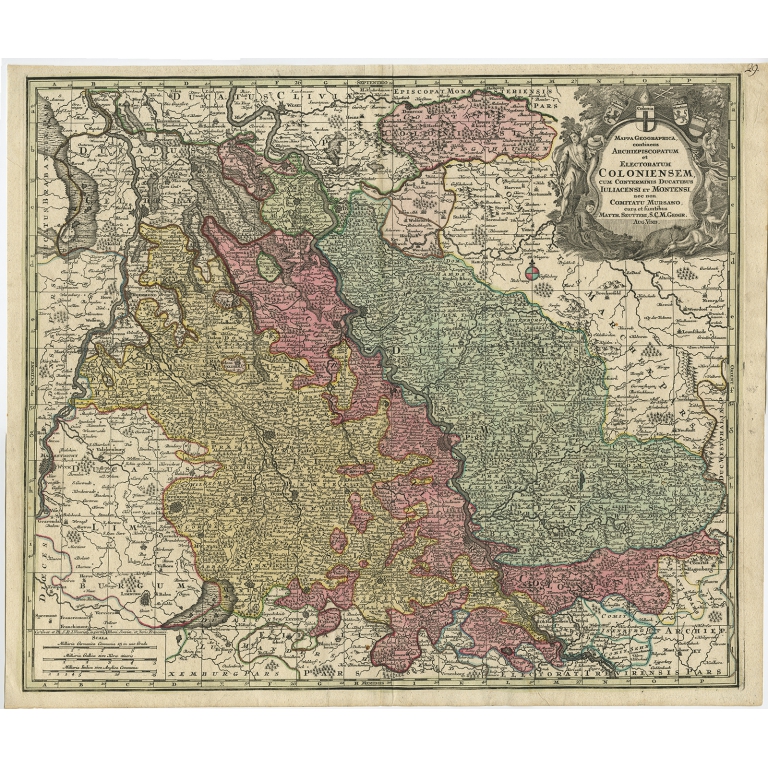 Mappa Geographica continens Archiepiscopatum (..) - Seutter (c.1730)