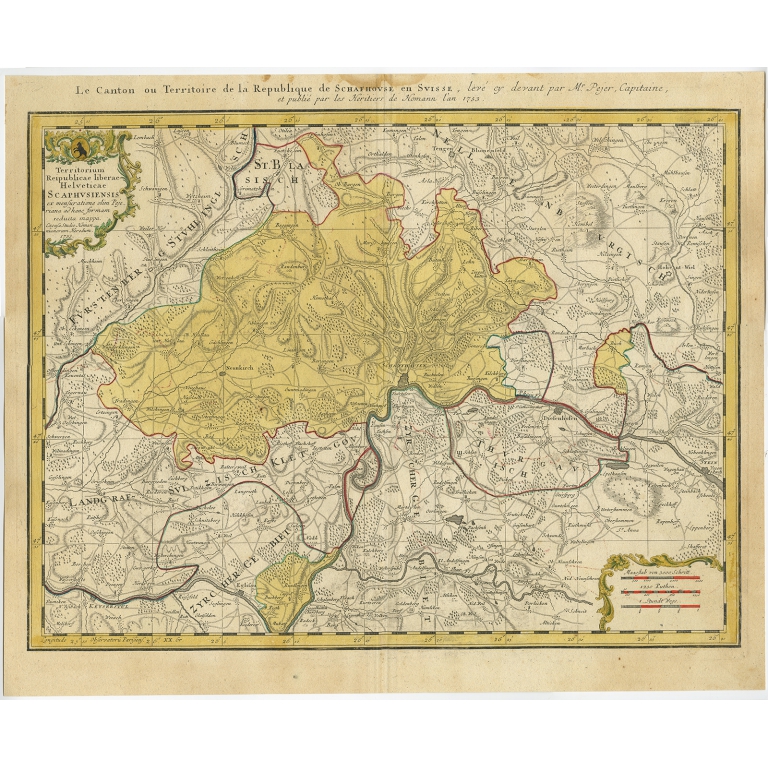 Territorium Reipublicae liberae Helveticae Scaphusiensis - Homann (1753)