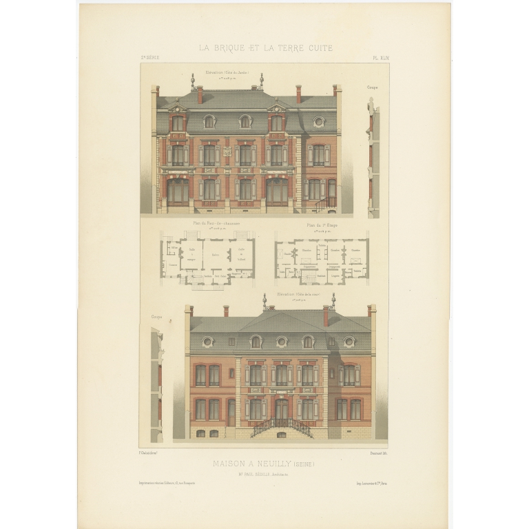 Pl. XLIV Maison A Neuilly (Seine) - Chabat (c.1900)