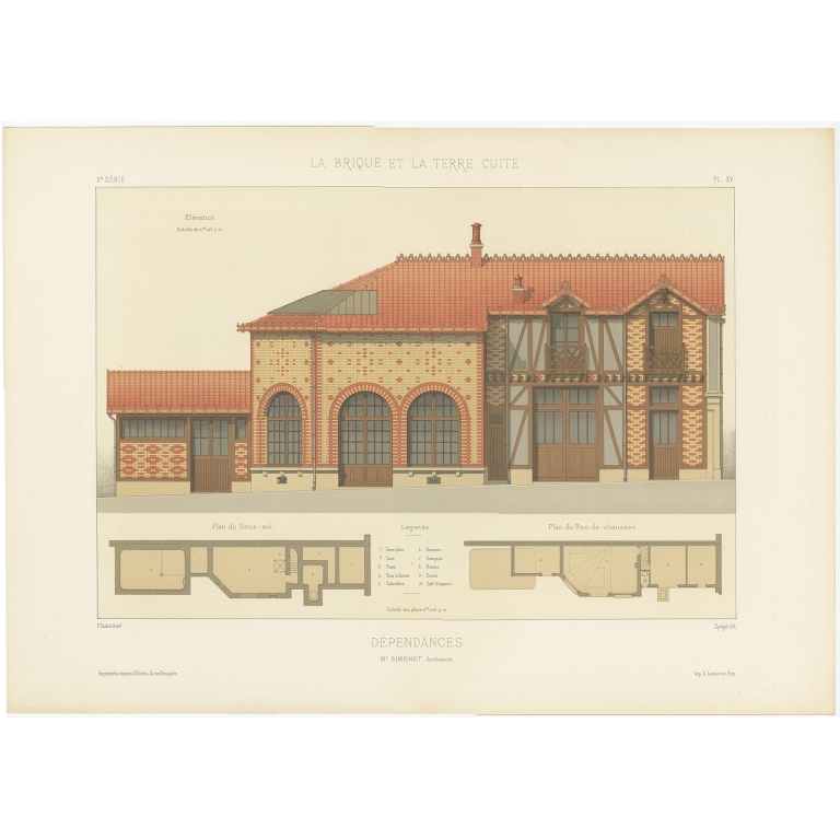 Pl. XV Dépendances - Chabat (c.1900)