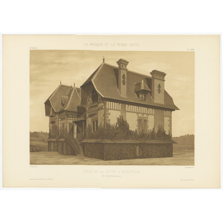 Pl. LXXII Villa de la Hutte A Deauville - Chabat (c.1900)