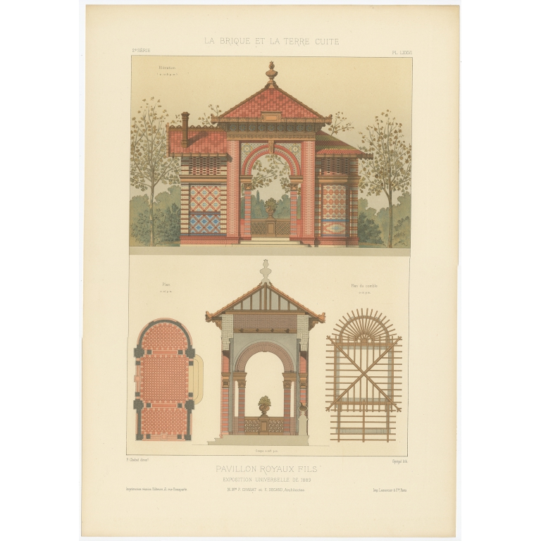 Pl. LXXVI Pavillon Royaux Fils - Chabat (c.1900)